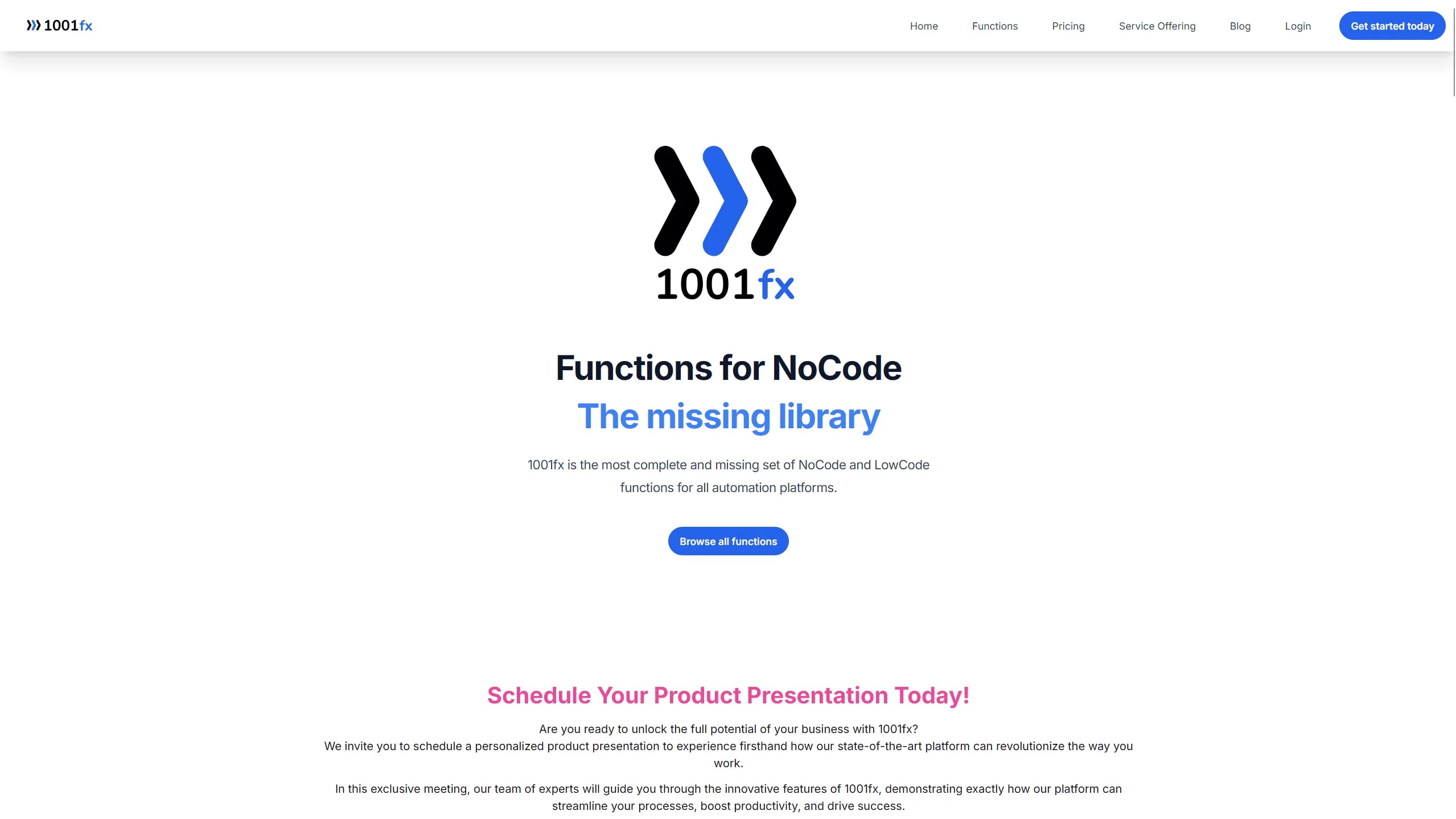 Website von 1001FX